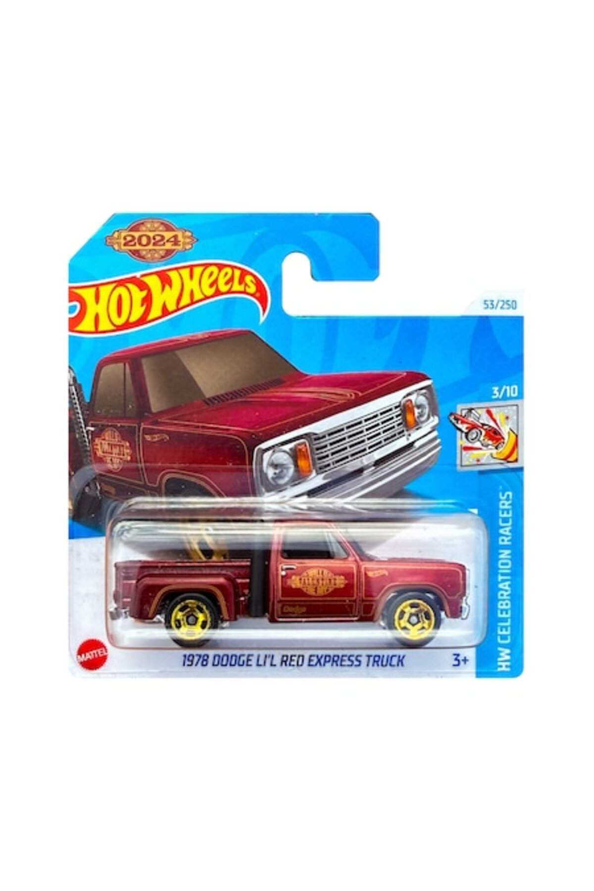 Masinuta Metalica Hot Wheels, 1978 Dodge Li'l Red Express Truck, 1:64, Rosu