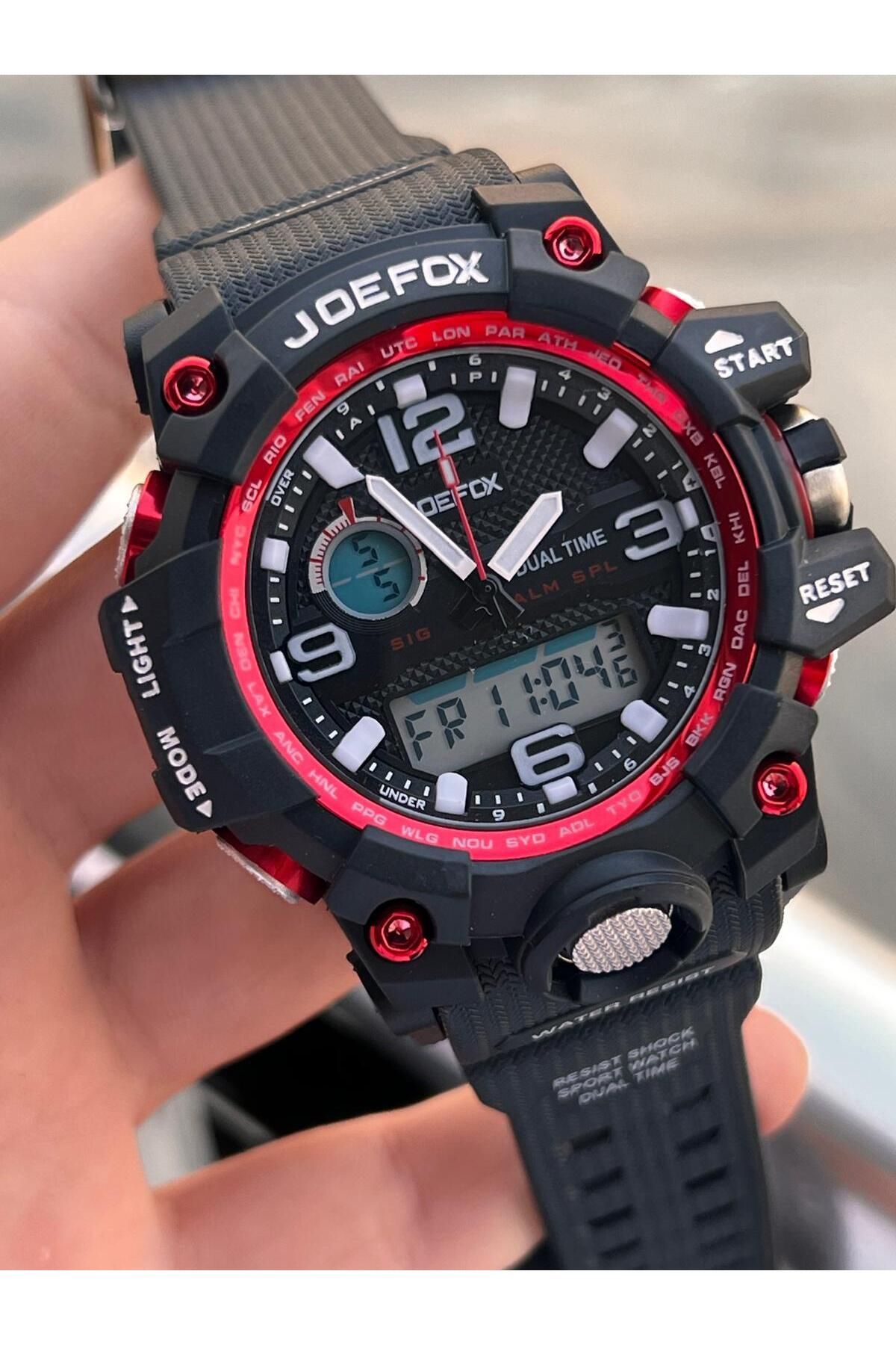 Joefox-Digital and Analog 2 Years Warranty Chronometer+Calendar+Alarm+Lighting Men's Wrist Watch Joe.Bk16 2
