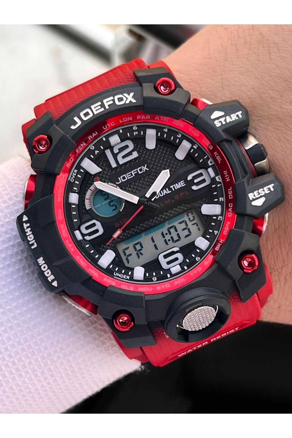Joefox-Digital and Analog 2 Years Warranty Chronometer+Calendar+Alarm+Lighting Men's Wrist Watch Joe.Bk18 1