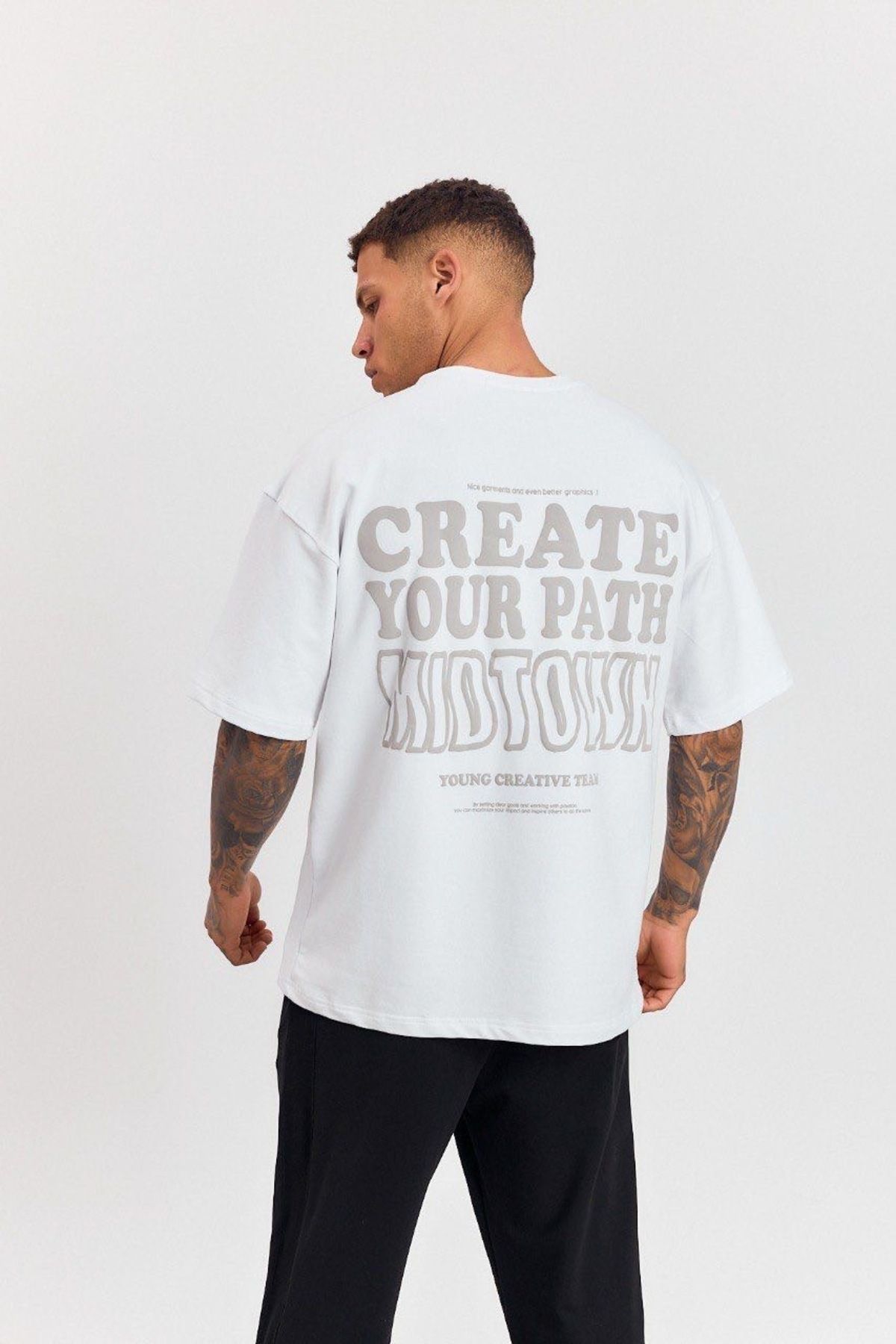İLKCET MODA-Create Printed Oversize Unisex Tshirt 2