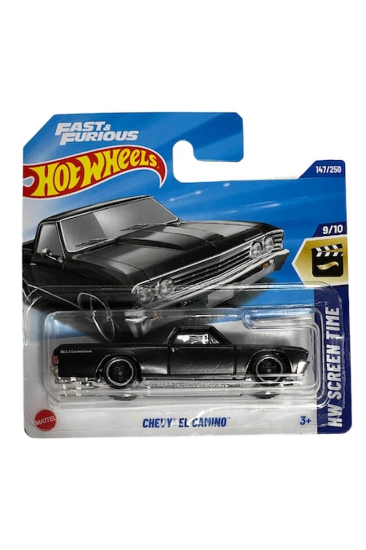 Masinuta metalica Hot Wheels Chevy El Camino 2025, Negru, 1:64
