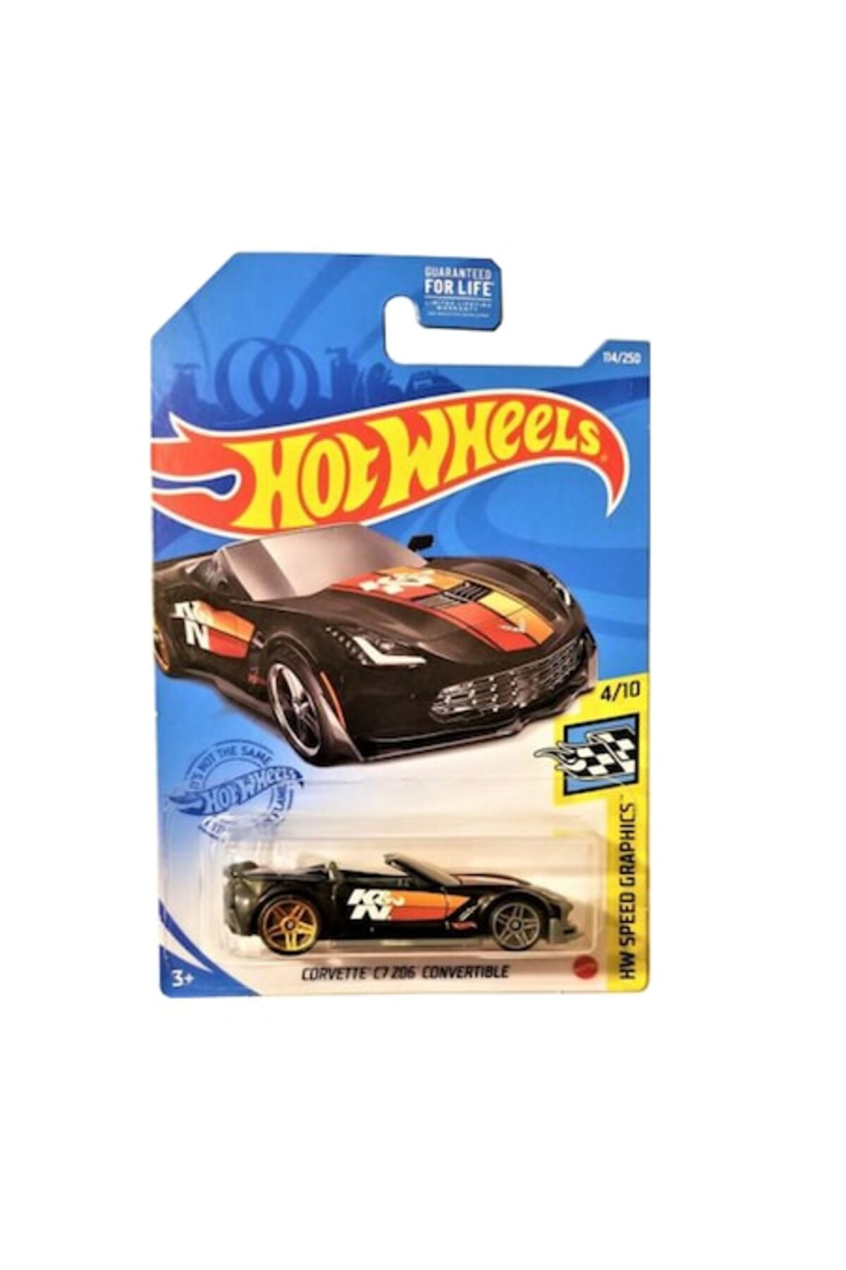 Masinuta Metalica Hot Wheels, Corvette C7 Z06 Convertible, 1:64, Negru