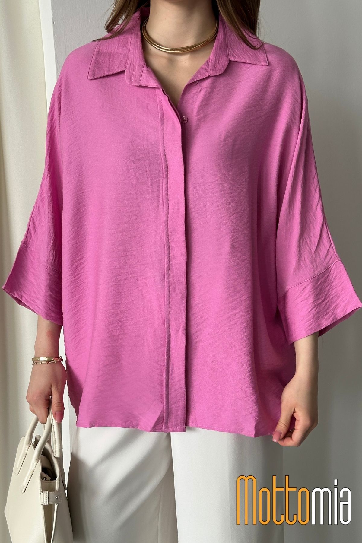 Women's Linen Buttoned Shirt | Summer Casual Cut Placketed Front Detailed Natural Fabric