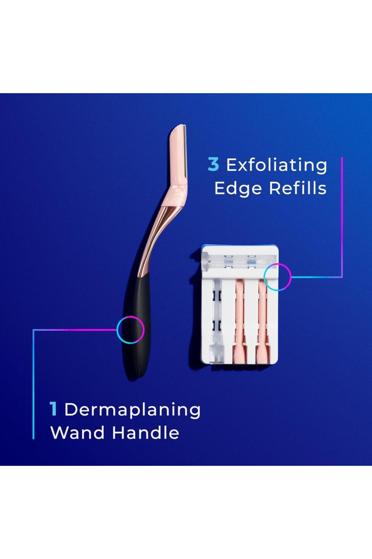 INTUITION-Derma Glow Facial Razor -Dermaplanning Tool-removes Fine Hairs- With 1 Razor & 2 refills 6