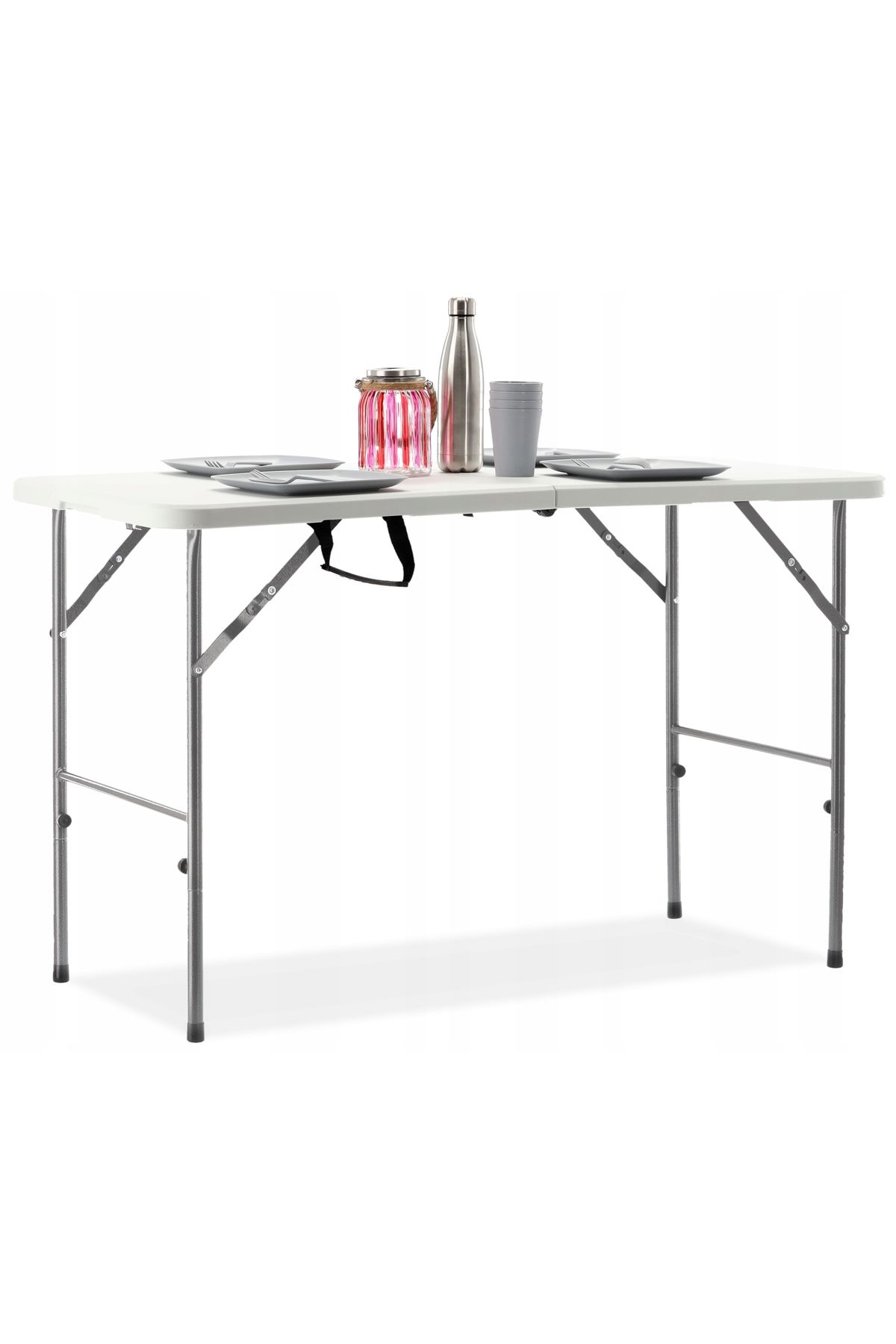 SERSIMO-Multifunctional folding rectangular table, 120x75x60cm, white 6