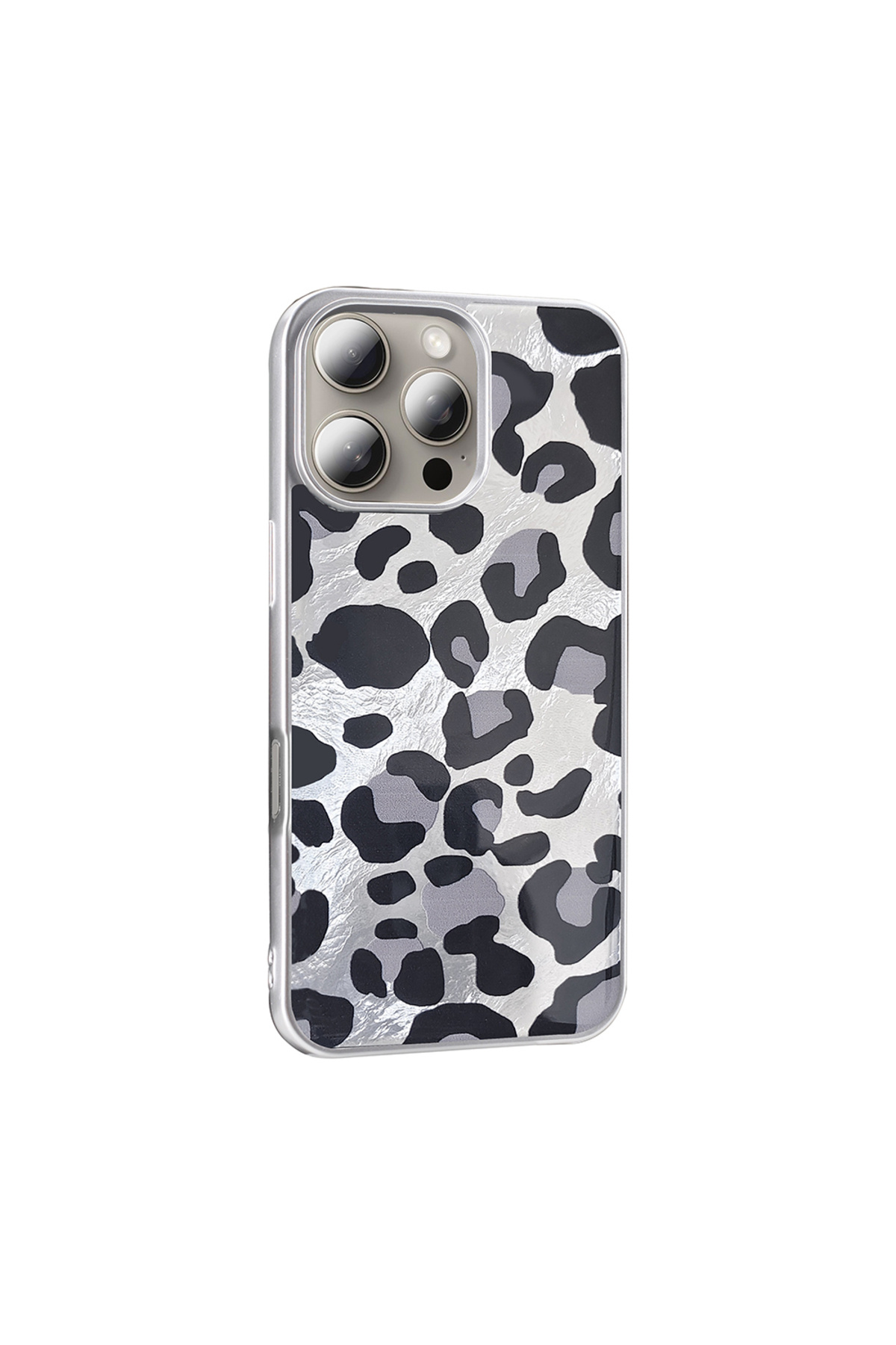 noktaks-Compatible with iPhone 16 Pro - Case Patterned Protective Mep Cover - Gold Leopard - T36864 4