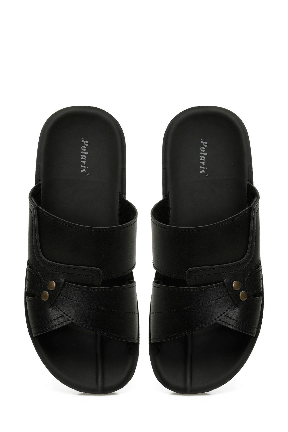 Polaris-608015.M5Pr Black Men's Slippers 4