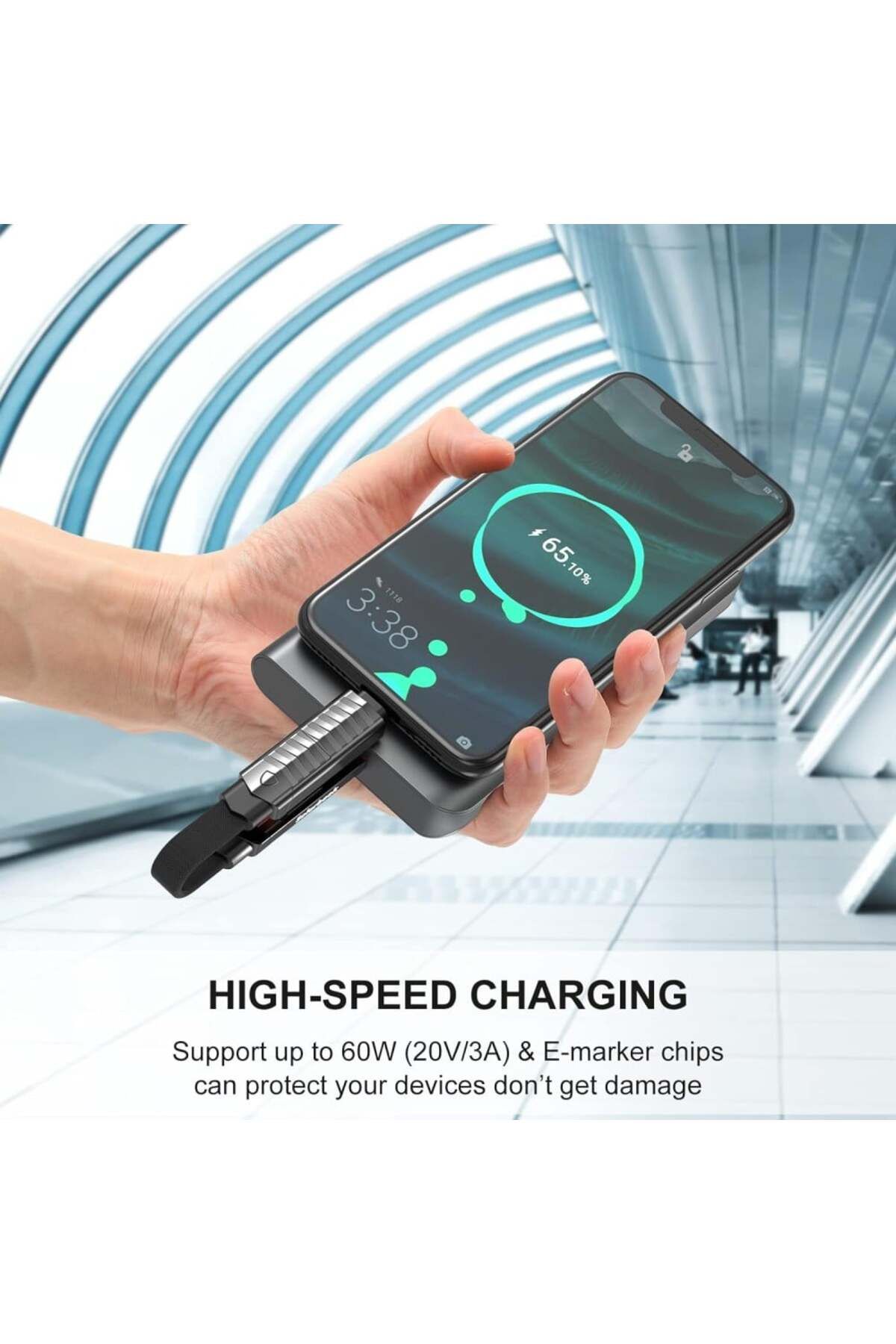 Spon-4-in-1 60W Charging Cable: The Complete Solution for High-Speed USB A to USB C Charging and Data Transfer 5