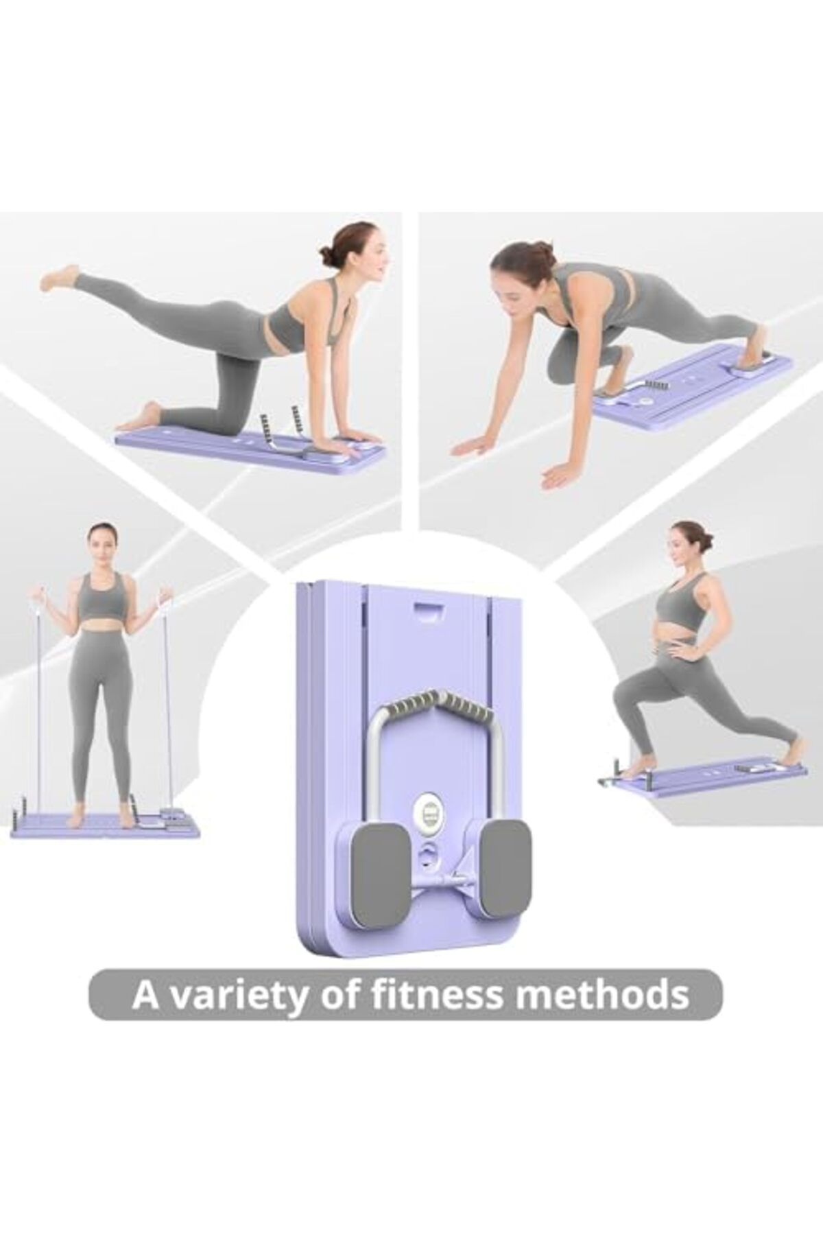 lijiujia-Pilates Reformer Machine with Timer, 5-in-1 Foldable Pilates Equipment for Home and Gym Workouts 4