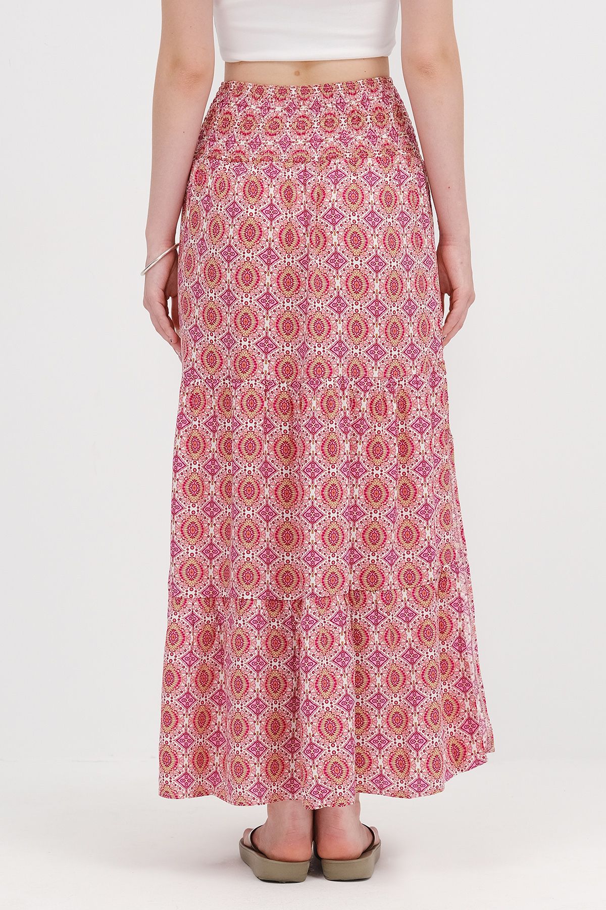 Addax-Patterned Skirt with Elastic Waist E17450 5