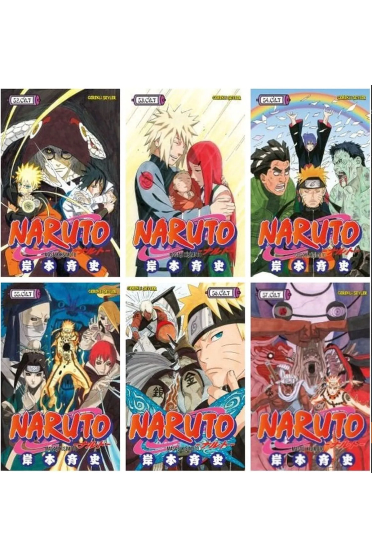 Gerekli Şeyler Yayıncılık Naruto 52-53-54-55-56-57 Manga Seti (6 Gerekli Şeyler Yayıncılık Naruto 52-53-54-55-56-57 Manga Seti (6