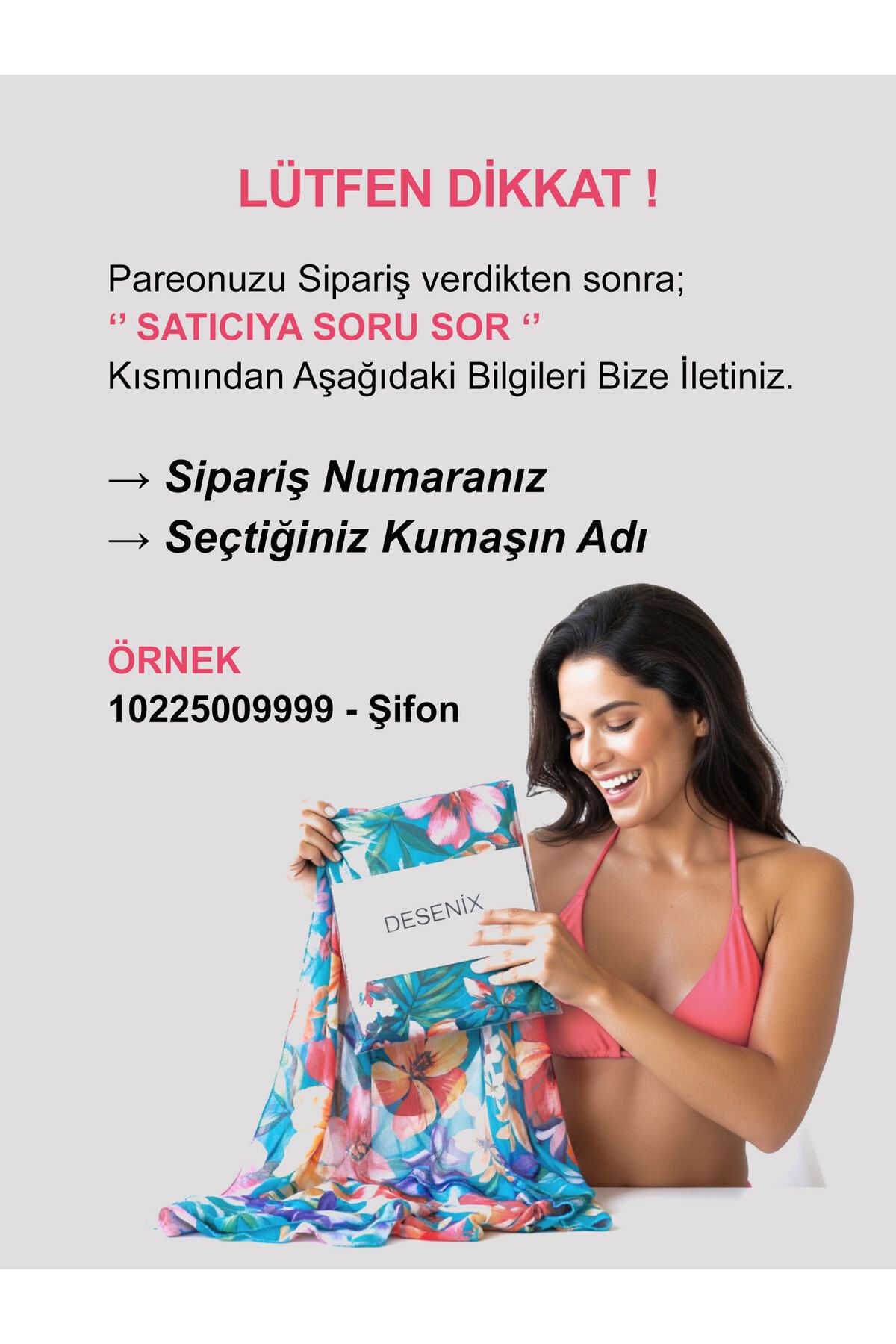DESENİX-Modern Pareo with Chain Pattern |   Powder Floor |   100X145Cm |   Digital Printing Chiffon / Satin 4