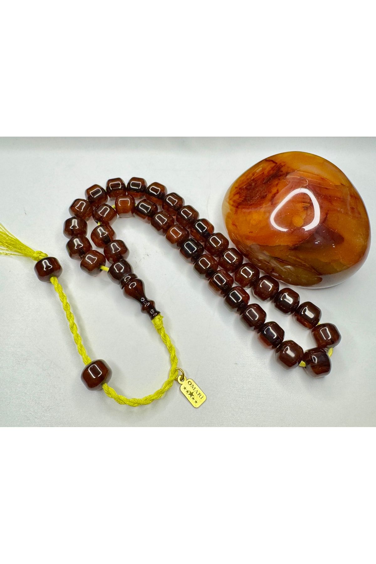 İskenderun Tesbihcilik-Ottoman Simile with a Stamped Signature Omari Moire with a Mortise 2