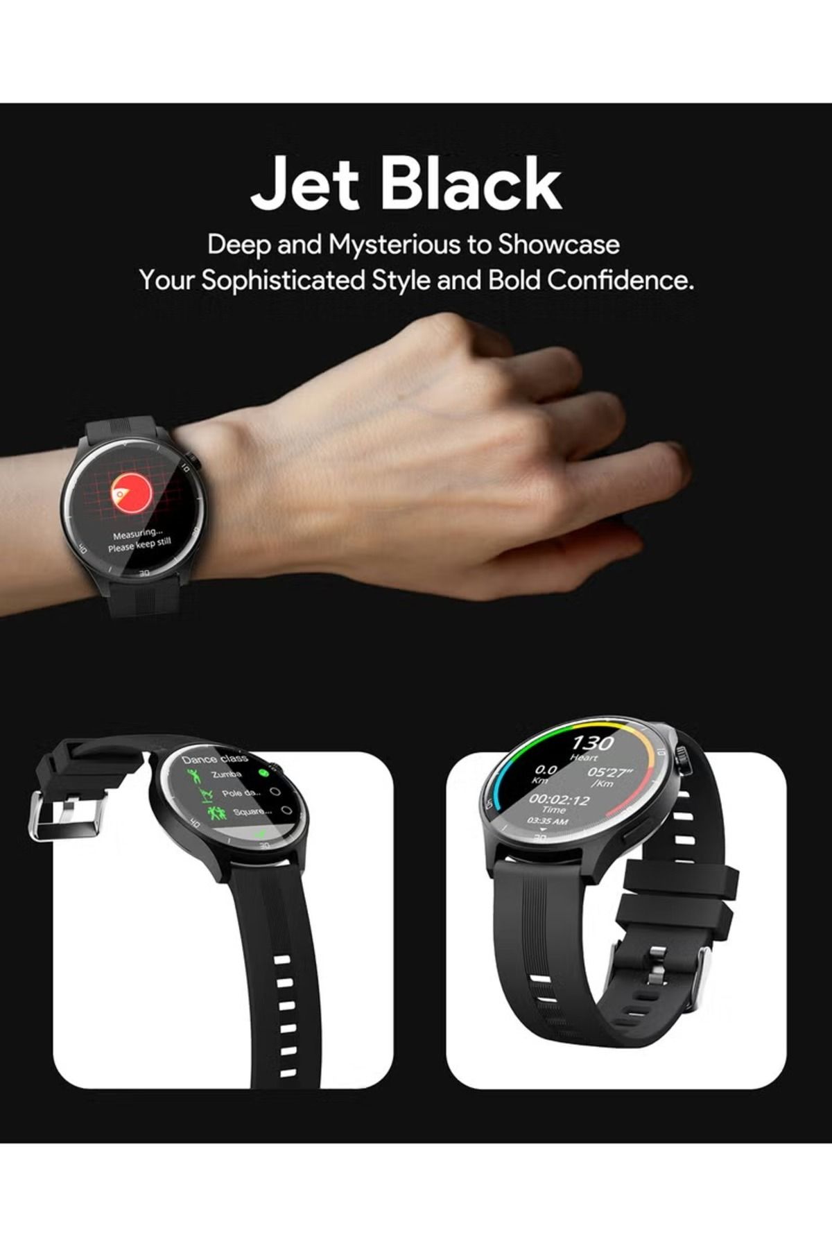 AUKEY-Smartwatch with Calling & Fitness Tracking – 1.45″ TFT LCD, IP67 (Grey, SW‑2P) 3