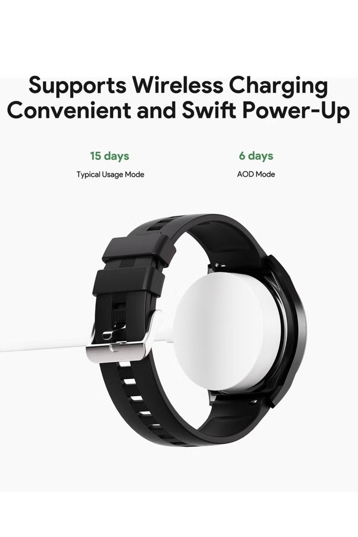 AUKEY-Smartwatch with Calling & Fitness Tracking – 1.45″ TFT LCD, IP67 (Grey, SW‑2P) 2
