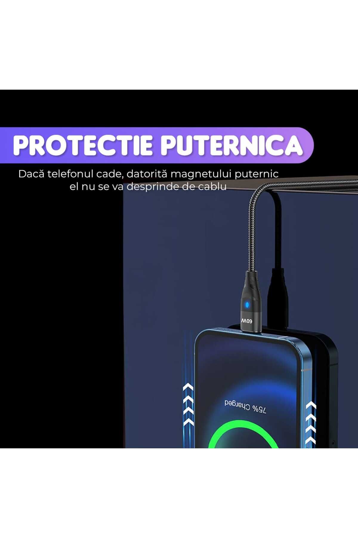 Timebox-Cablu de date și încărcare rapidă, 6 în 1, QC 3.0, 60W, magnetic, USB, tip C, tip Lightning, Micro-US 4