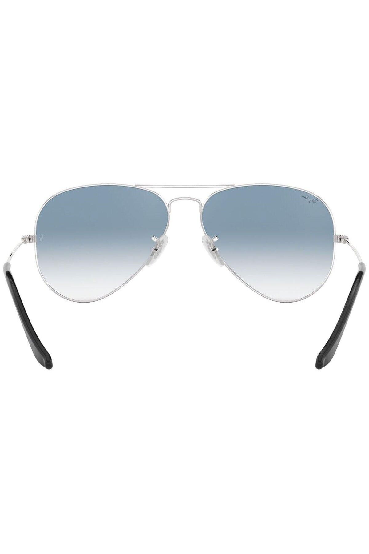 Ray-Ban-Ray‑Ban RB3025 Aviator Gradient 003/3F – Argintiu, Lentile Albastru Gradient, 62 mm 4