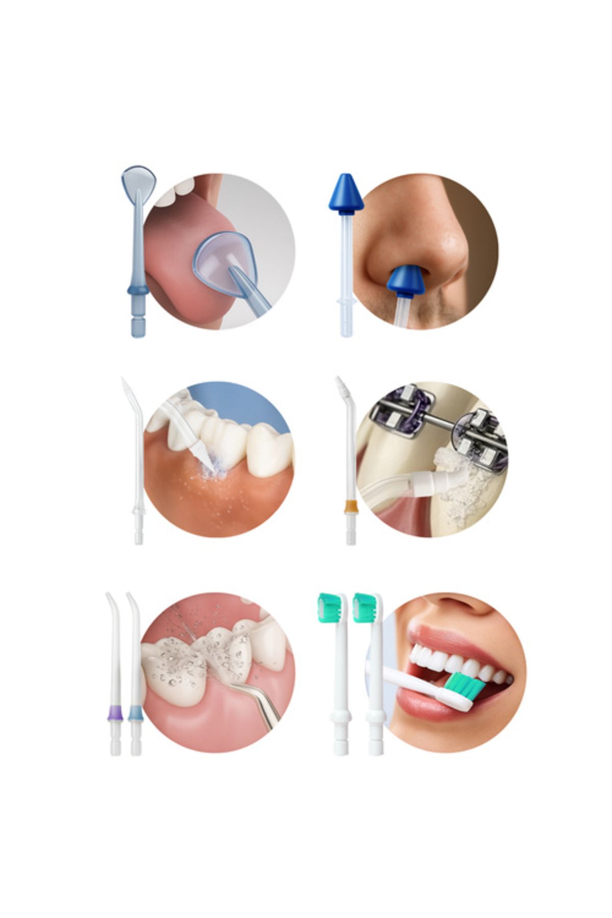 zola-Oral irrigator, 5 modes, 8 heads, 800–1200 pulses/min, 360° tip, charging cable, case included 3