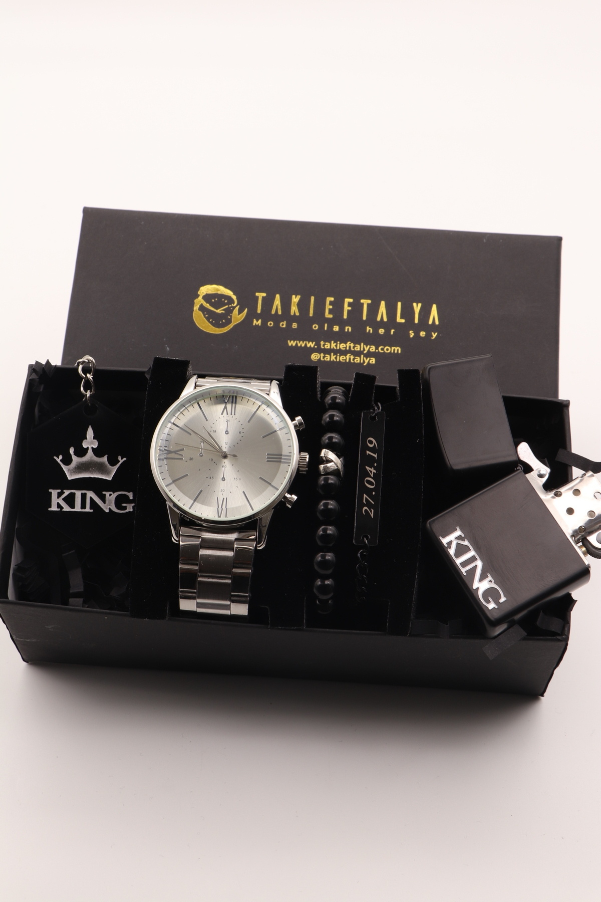 nw northwatch King Saat, Çakmak, Anahtarlık ve Kişiye Özel Aksesuar Seti