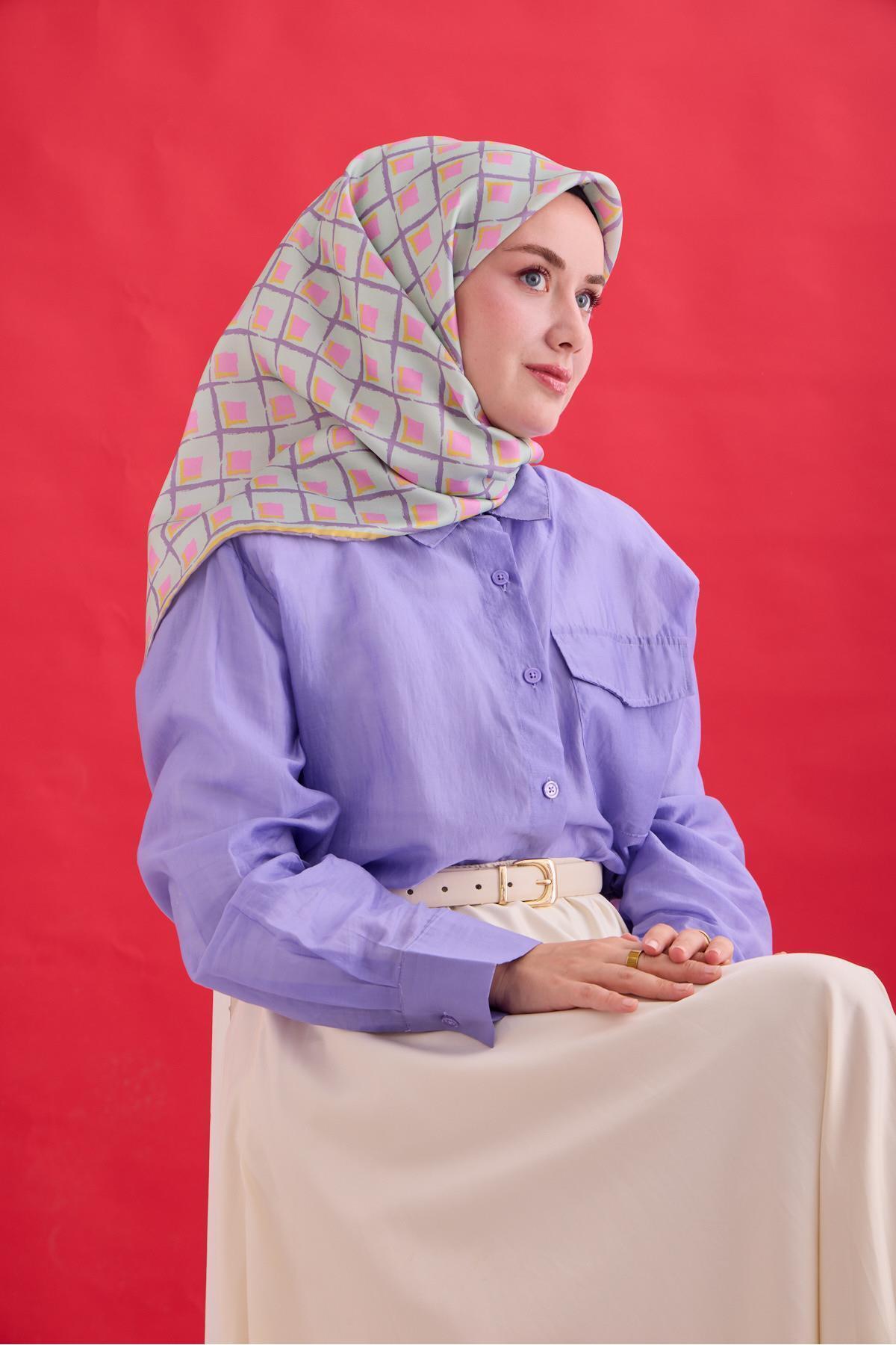 Silk Home-Eșarfă din mătase twill 11474-02 6
