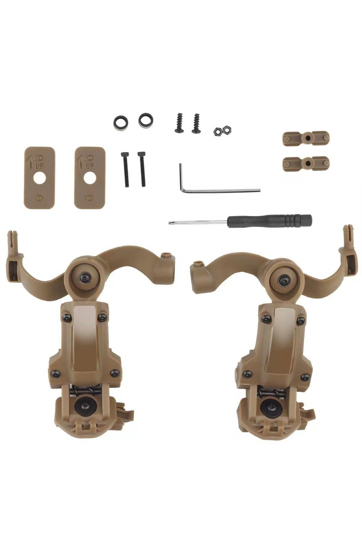 Choice-Desert Tactical Headphone Track Mount Helmet Multi-angle Track Mount Helmet Guide Adapter Noise-canc 1
