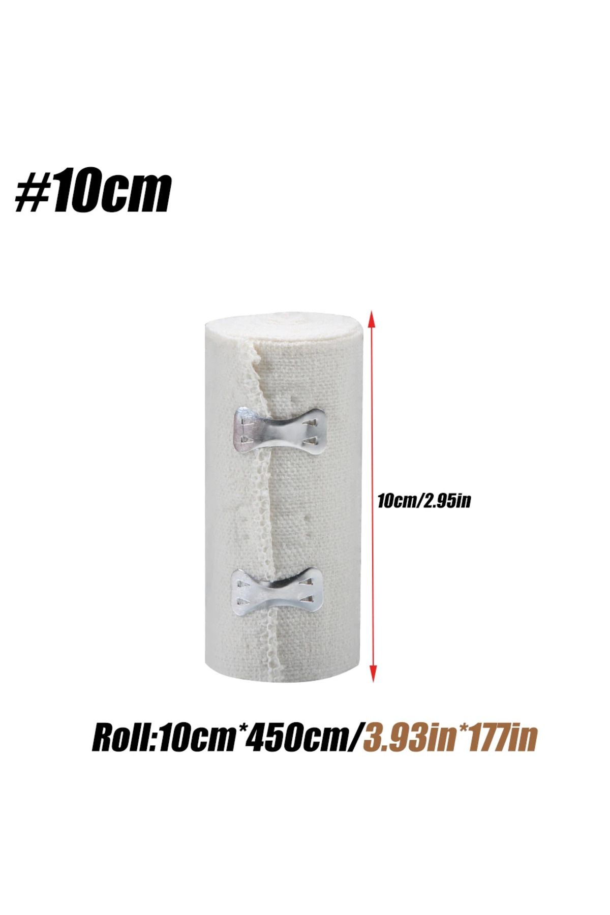 Choice-10cm 1Roll Elastic Compression Bandage Wrap with Hooks,Athletic Sport Support Tape for Ankle,Wrist,A 1