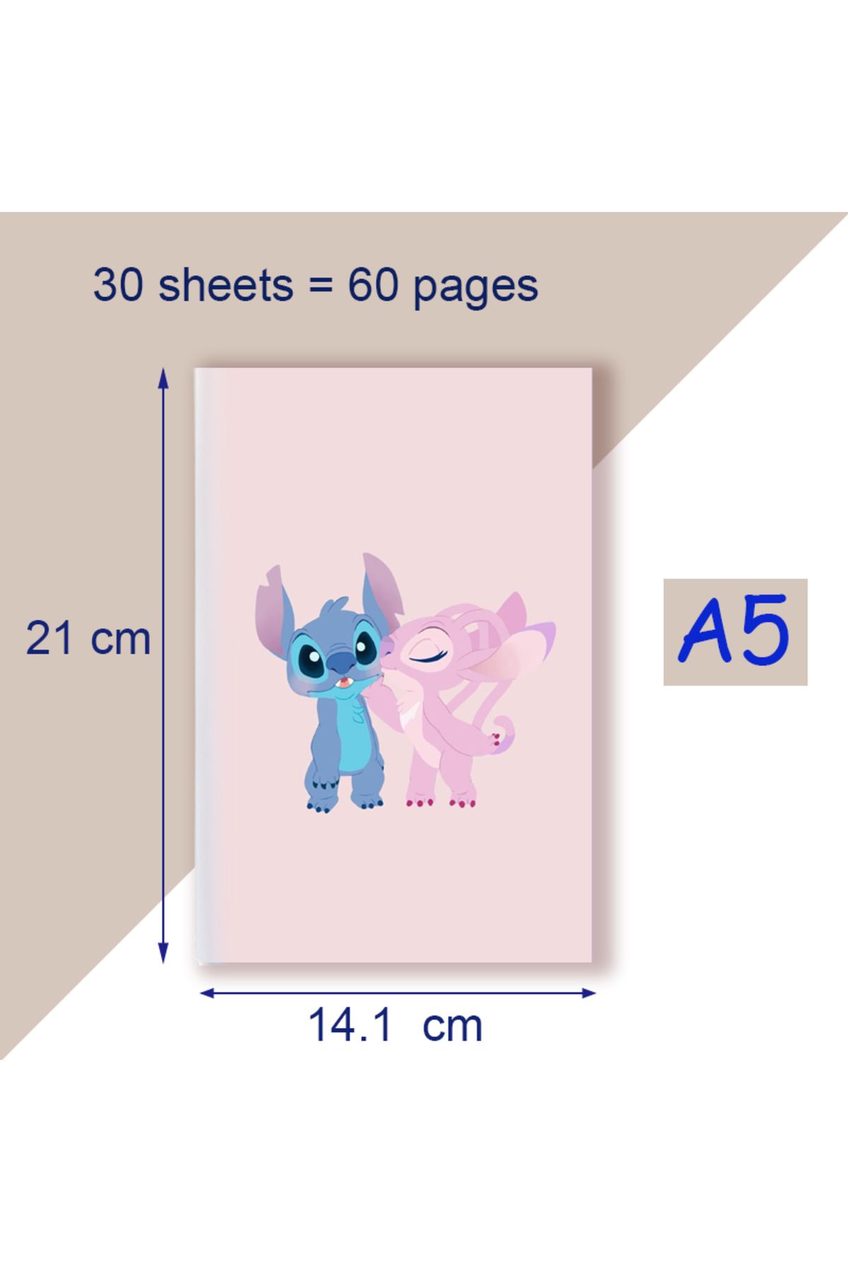 Miniso-Blank Pages 5 A5 Notebook - Lilo & Stitch -Disney Stationery Note Book Writing Diary Journal Anime F 1