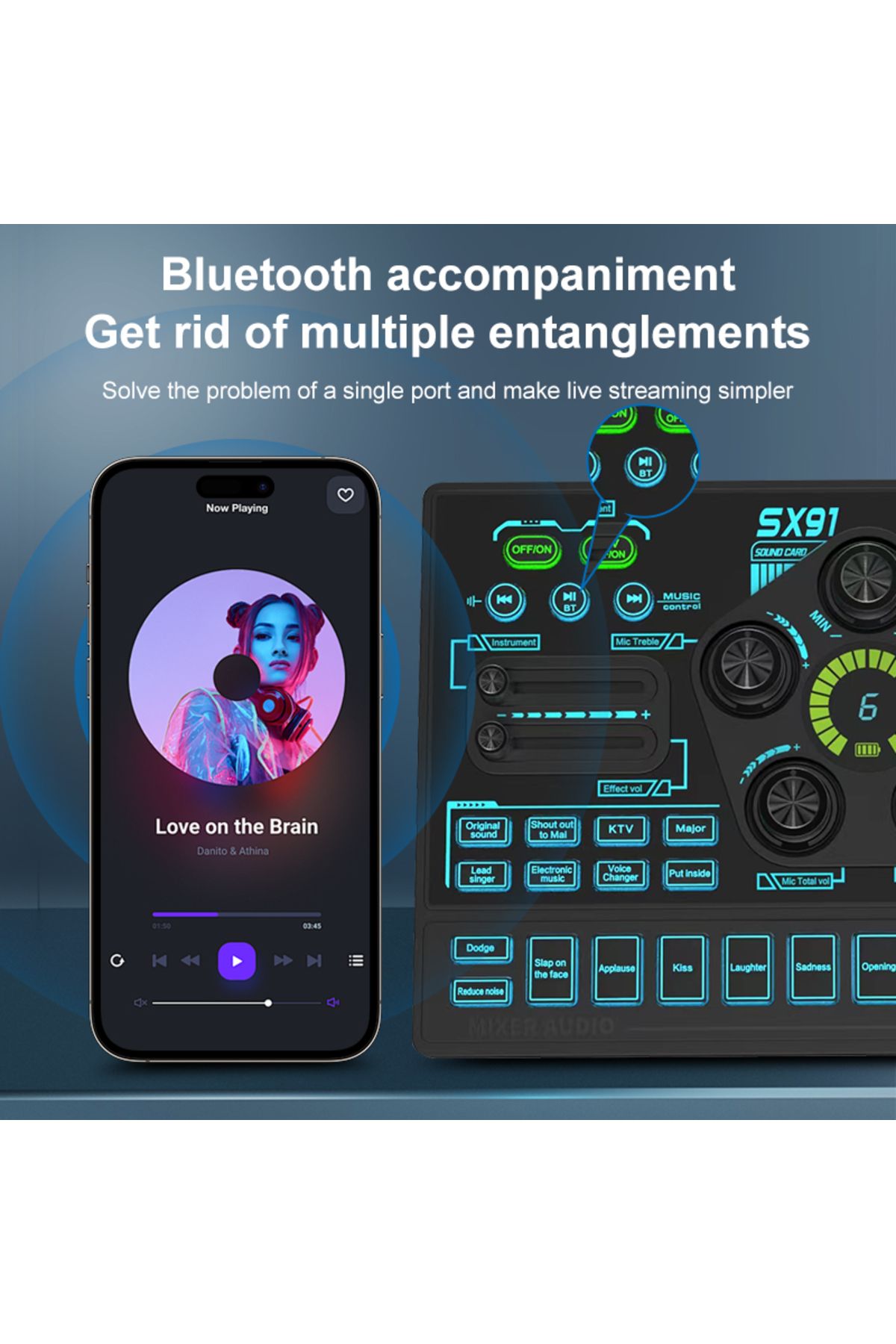 Choice-Sound Card Podcast Microphone Sound Card Microphone Sound Mixer live Sound Card Audio Mixing Cons... 4