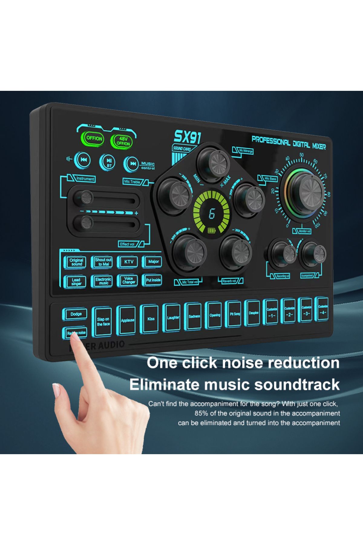 Choice-Sound Card Podcast Microphone Sound Card Microphone Sound Mixer live Sound Card Audio Mixing Cons... 1