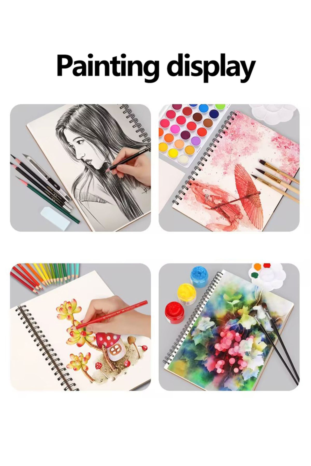 Choice-A5 1 Pack 30-Sheets ,Sketch Book, Top Spiral Bound Sketch Pad, Acid Free Art Sketchbook Artistic Dra 6