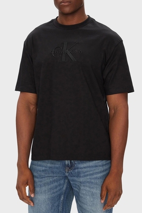Calvin Klein Erkek Siyah Baskılı Tişörtler