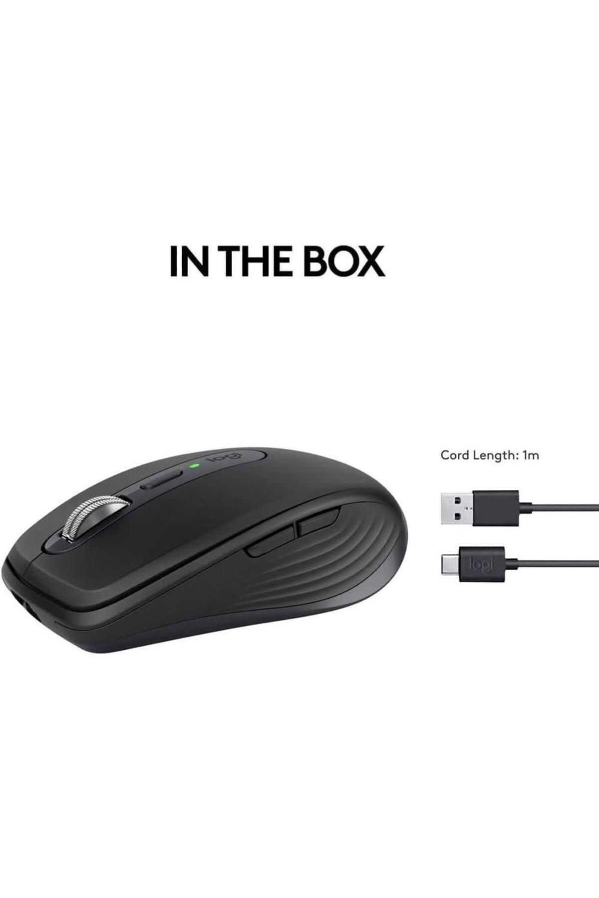 logitech-ماوس MX Anywhere 3S اللاسلكي المدمج باللون الجرافيتي 3