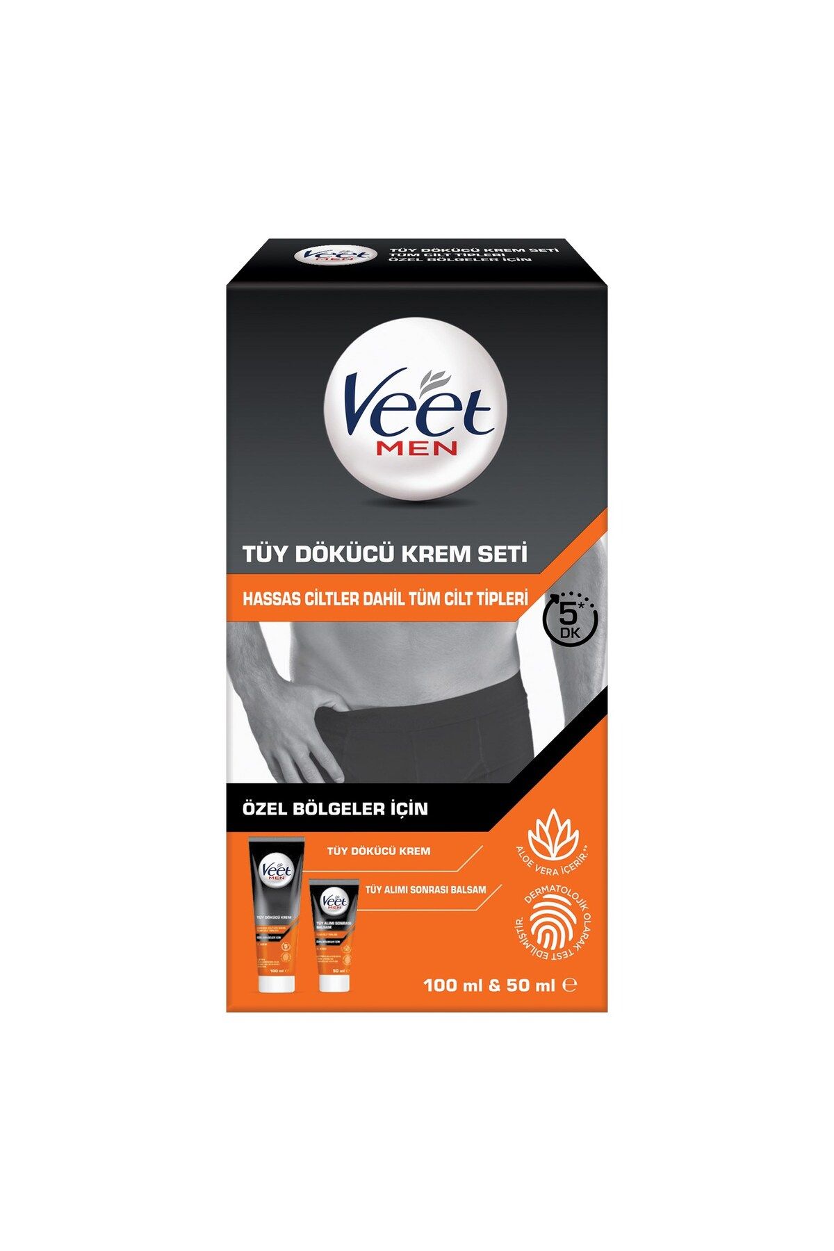 Veet-Depilatory Cream Set for Men 100 ml & 50 ml Sensitive Skin 1