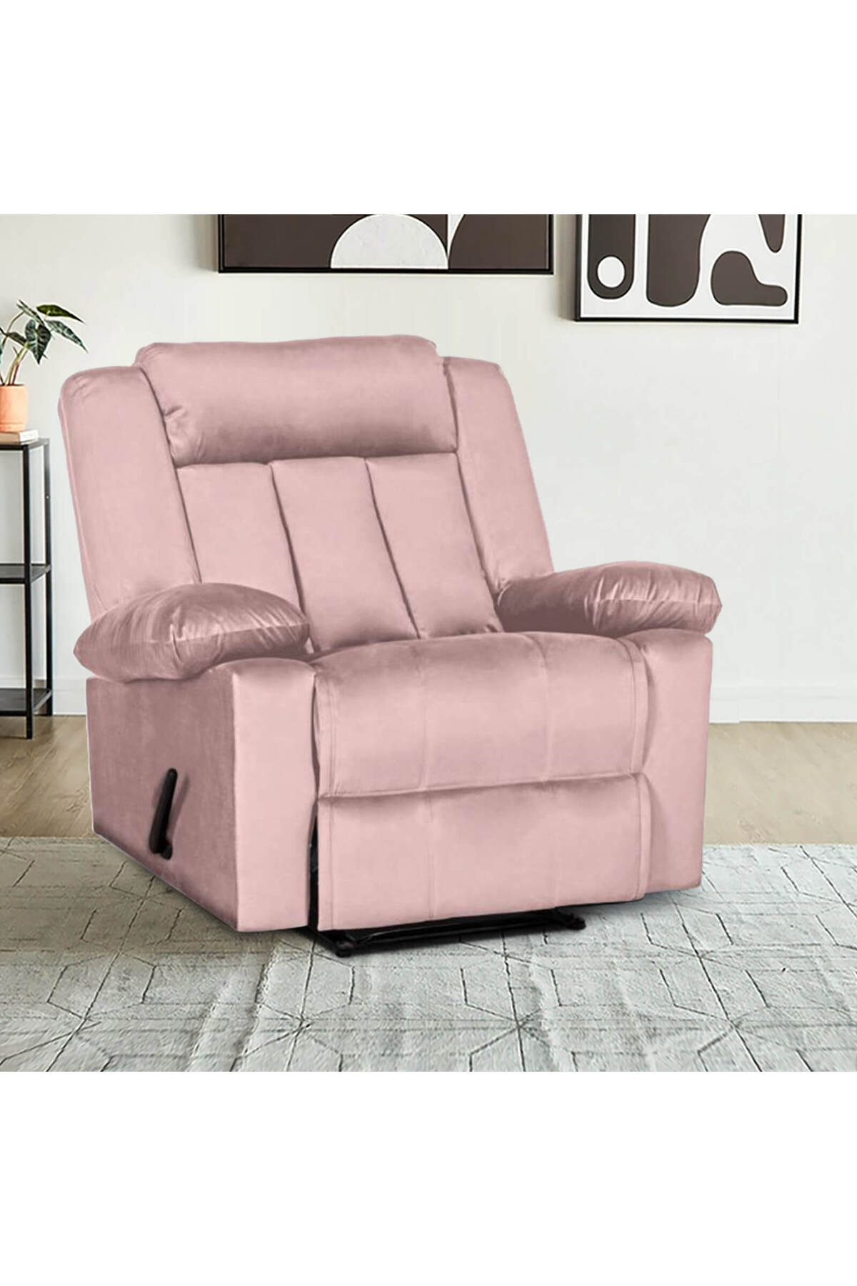 Lazy Vibes-Trio Recliner Chair in Luxurious Velvet | Fixed 1
