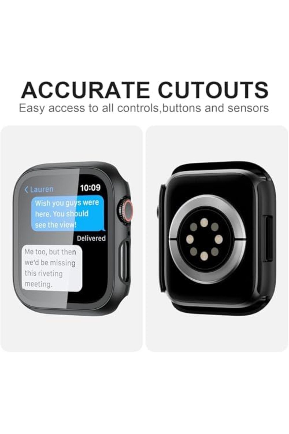 Shopi-جراب حماية من MUNTAQI مع واقي شاشة من الزجاج المقوى لساعة Apple Watch Series 3/2/1 مقاس 42 مم 5