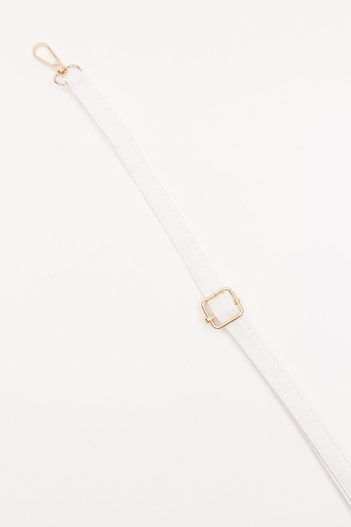 Shanta-White D29 Hand and Shoulder Baguette Bag with Adjustable Strap and Single Zipper Compartment 5