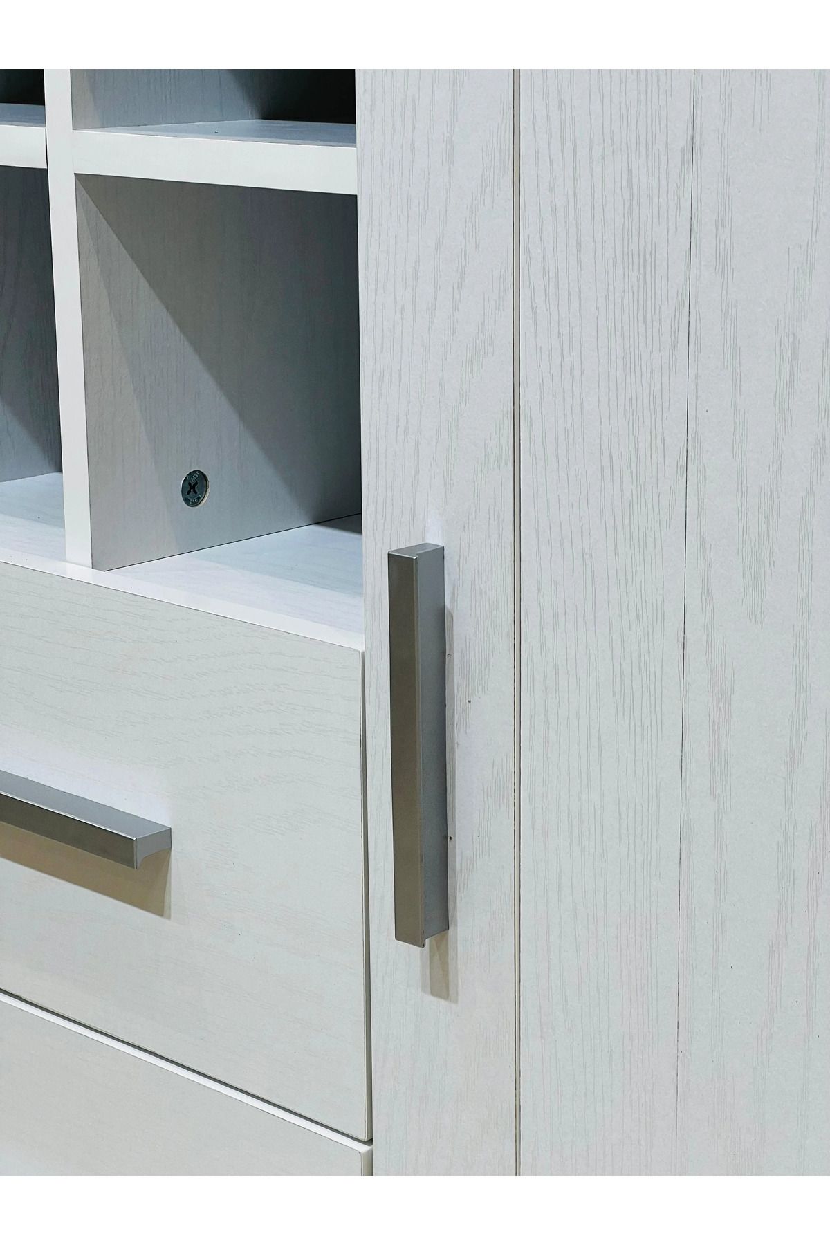 Kreslo-Modern coffee cabinet with drawers and display shelves - elegant and highly organized design 2