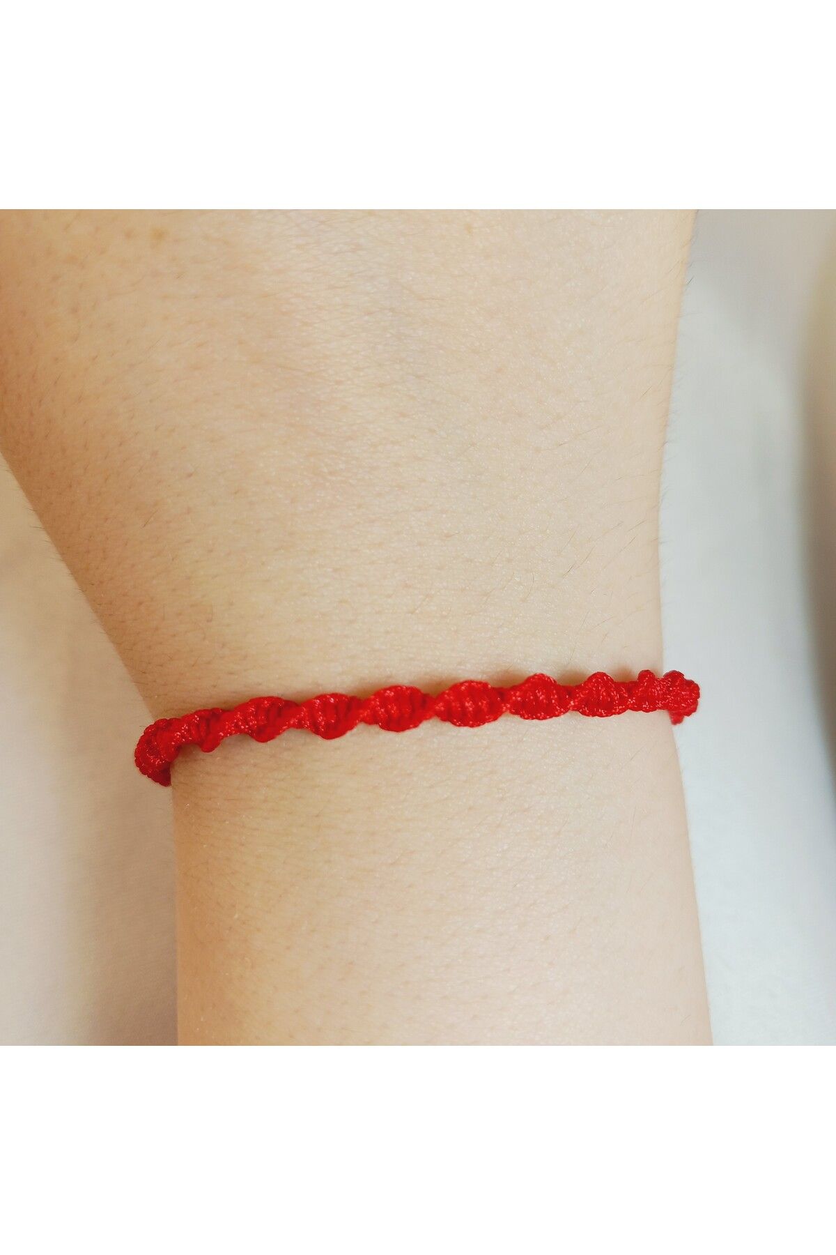 Crystal Atelier-Unisex Red Macrame Braid Adjustable Bracelet with Elevator - Spiral Macrame Braid Rope Bracelet 2