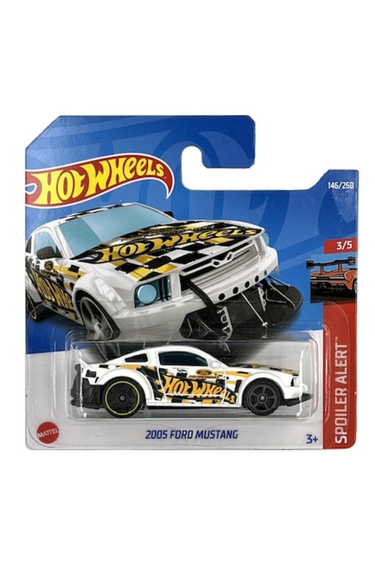 Masinuta Metalica Hot Wheels, Ford Mustang 2005, Alb, 1:64