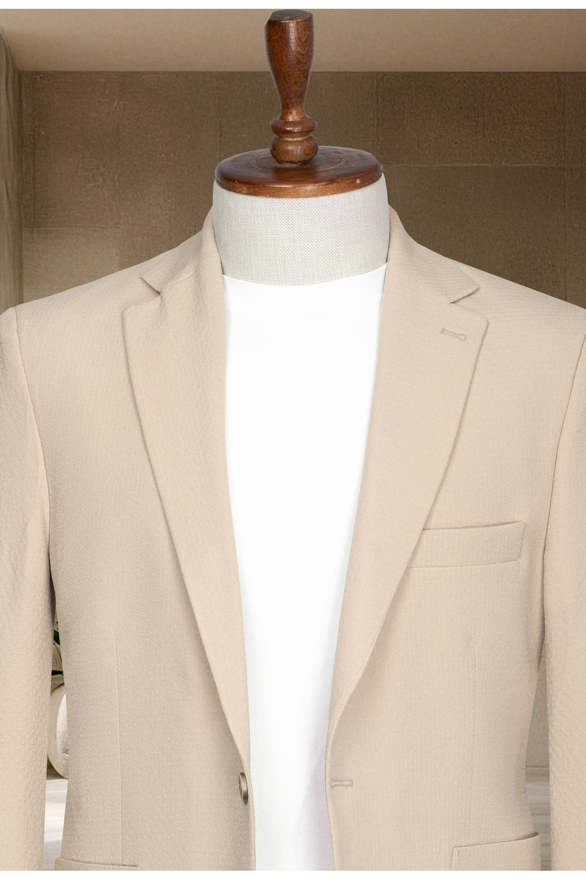 Sergio Ferraro  Taş Beli Lastikli Yazlık Günlük ve Şık Takım Elbise Ceket Pantolon Takım, Jogger Takım - Görsel 2