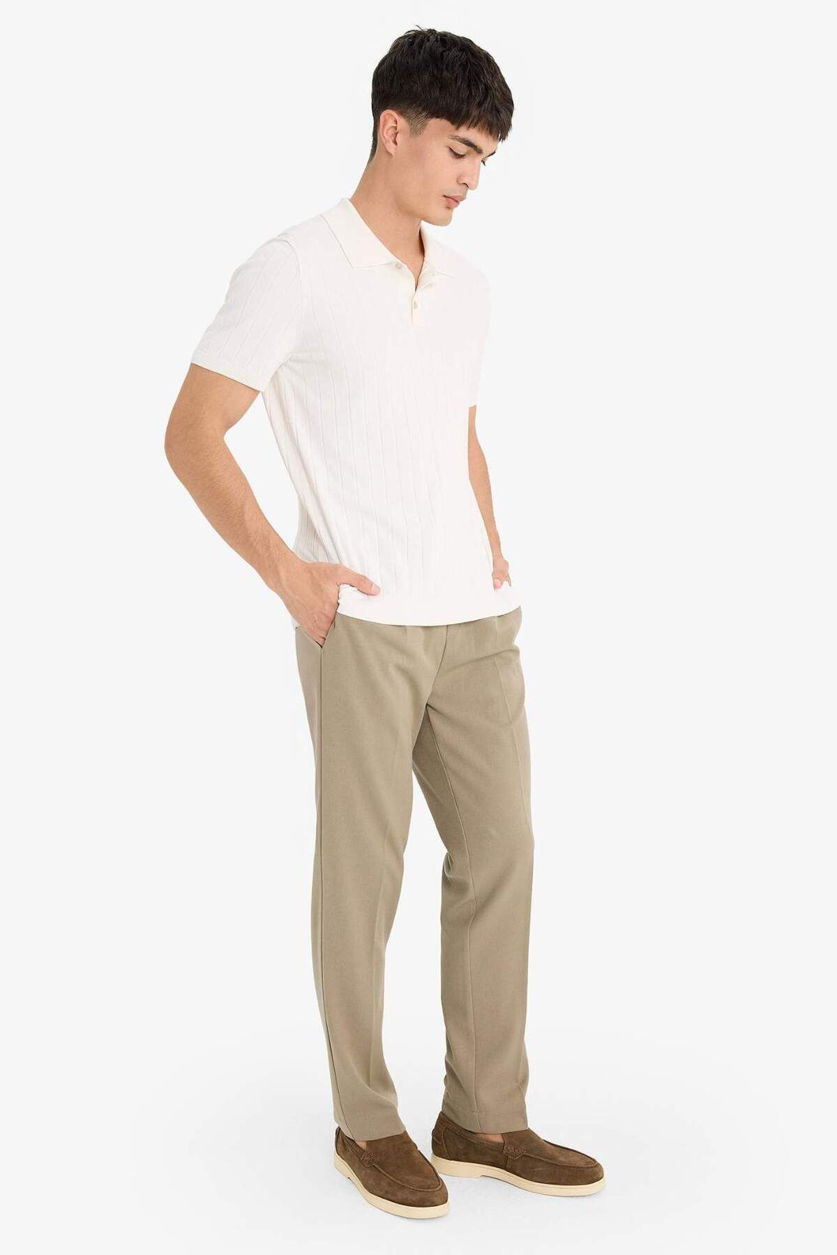 DeFacto-Buy Lace-Up Elastic Pocket Jogger Fit All-Way Stretch Soft Tuuse Pants A9943Ax25Au 3