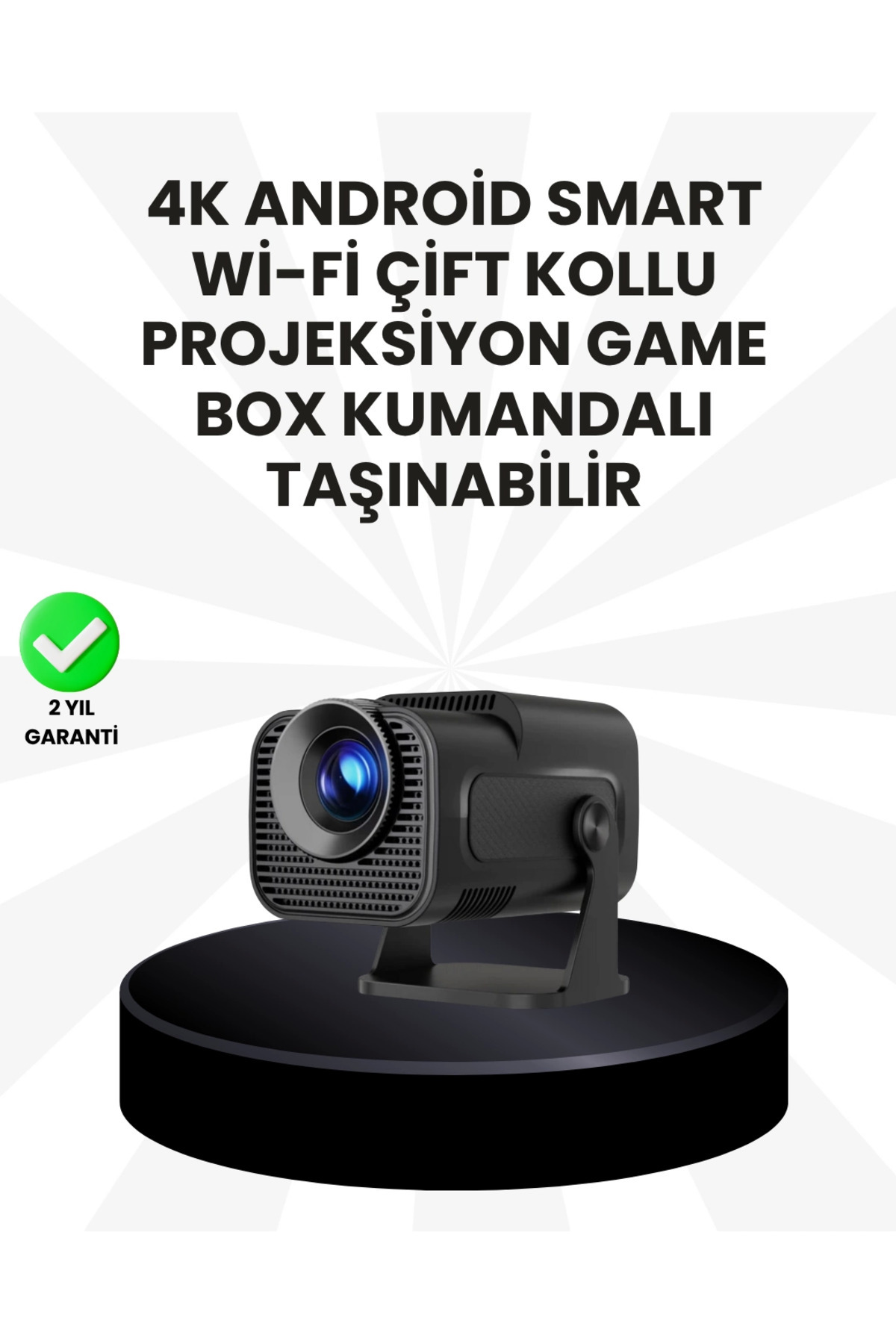 kitchengenie WiFi6 ve Bluetooth 5.4 Destekli LED Projektör - HCS350pro