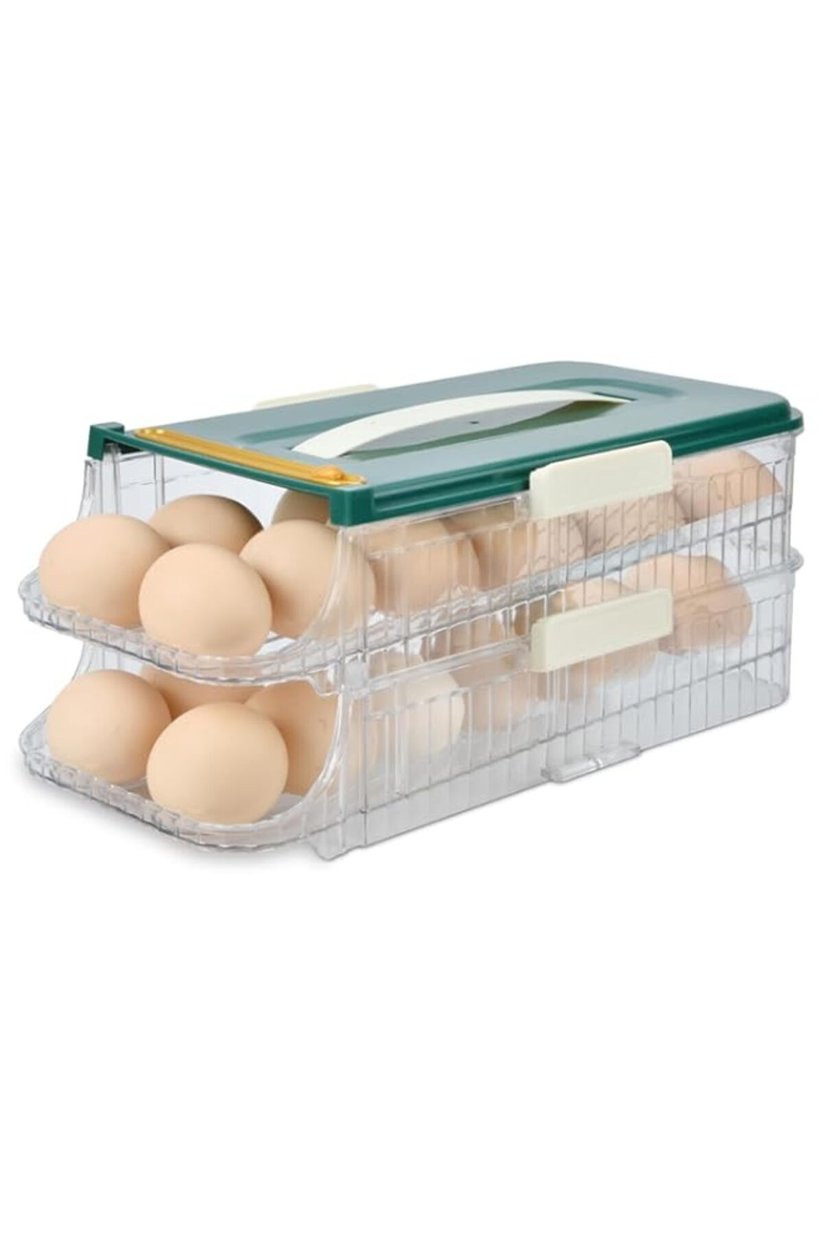 Generic-WESTCH Egg Holder, Automatically Rolling Egg Storage Container for Refrigerator,Large Capacity Orga 1
