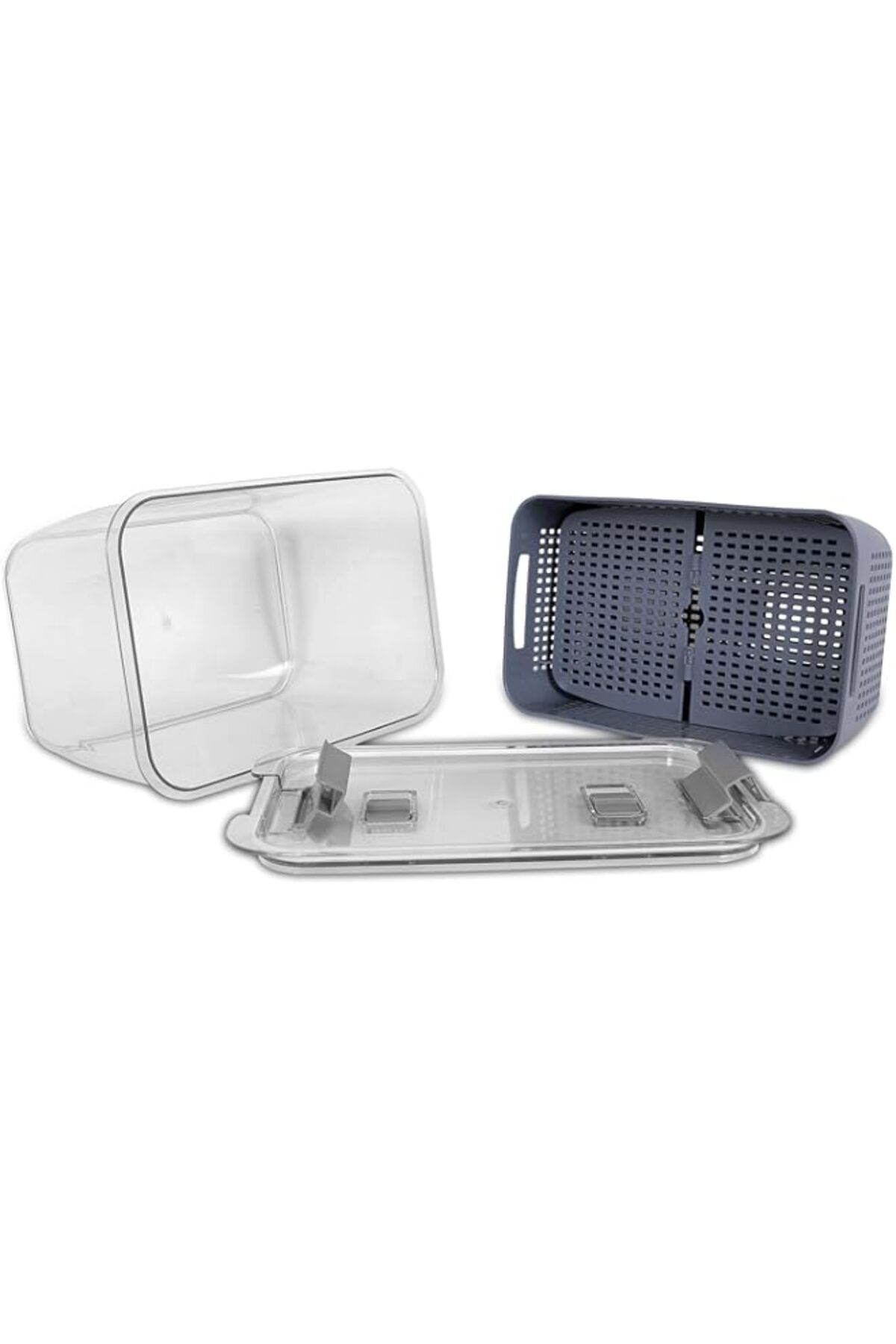 Generic-Freshness Amplified with SHOPPING VIBES Ventilated Food Storage Box with Airtight Lid for Crisp Fru 1