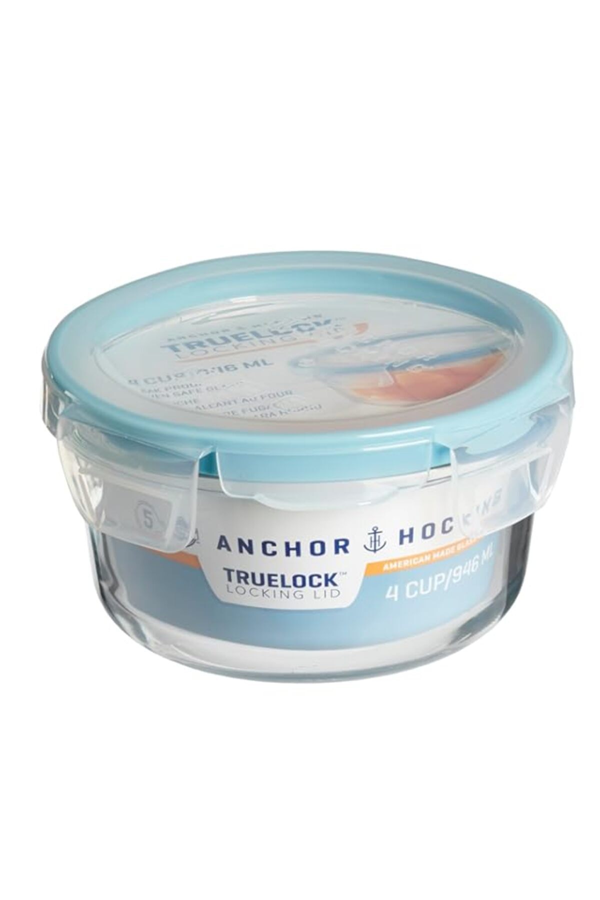 Generic-Anchor Hocking, Food Storage Container With TrueLock Locking Lid-(13970) 946ml, Round 1