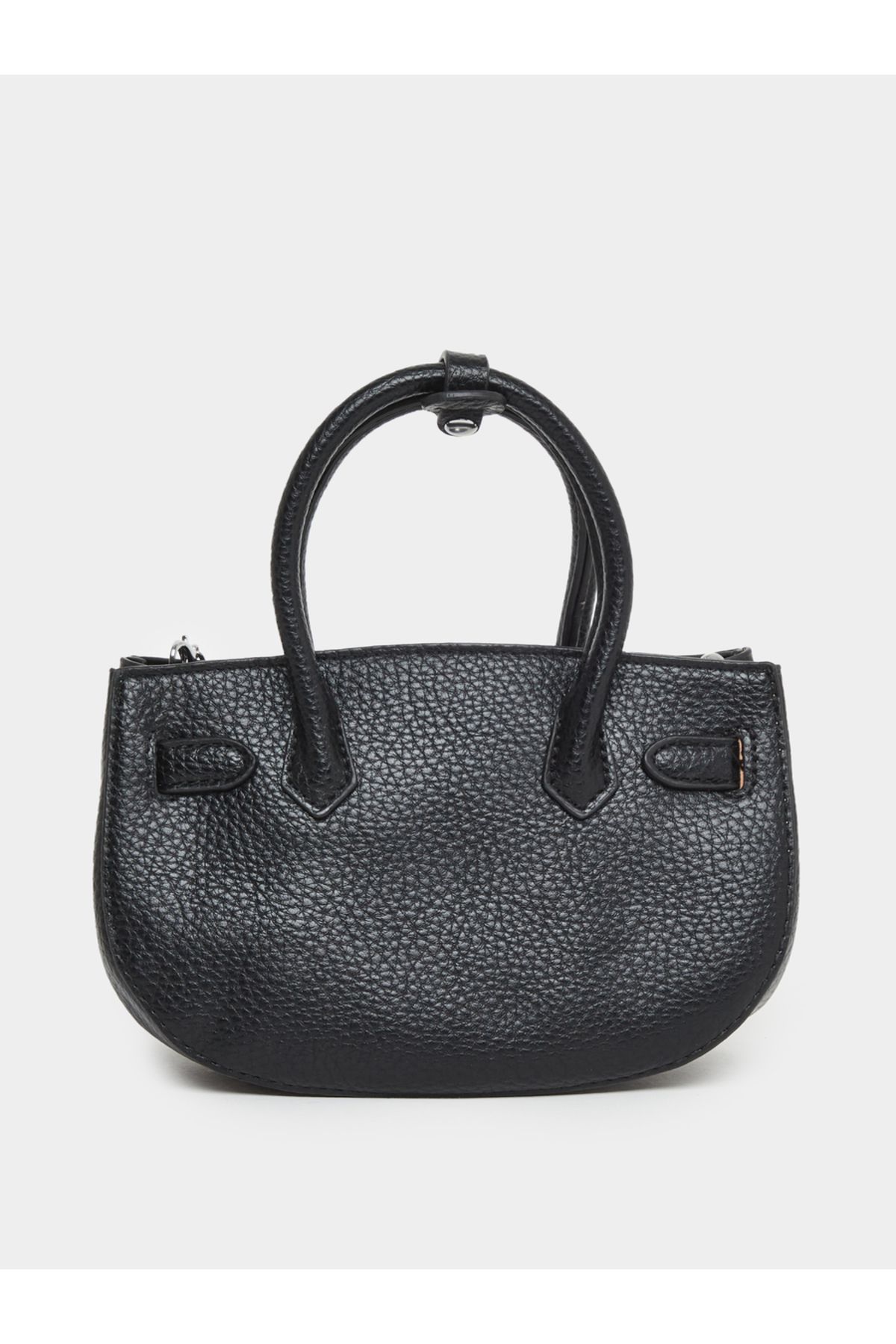 Styli-Solid Dual Handle Handbag with Heart Drop 3