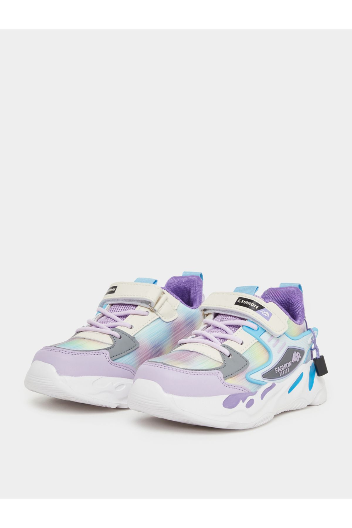 Styli-Color Block Sneakers with Hook and Loop Sneakers 2