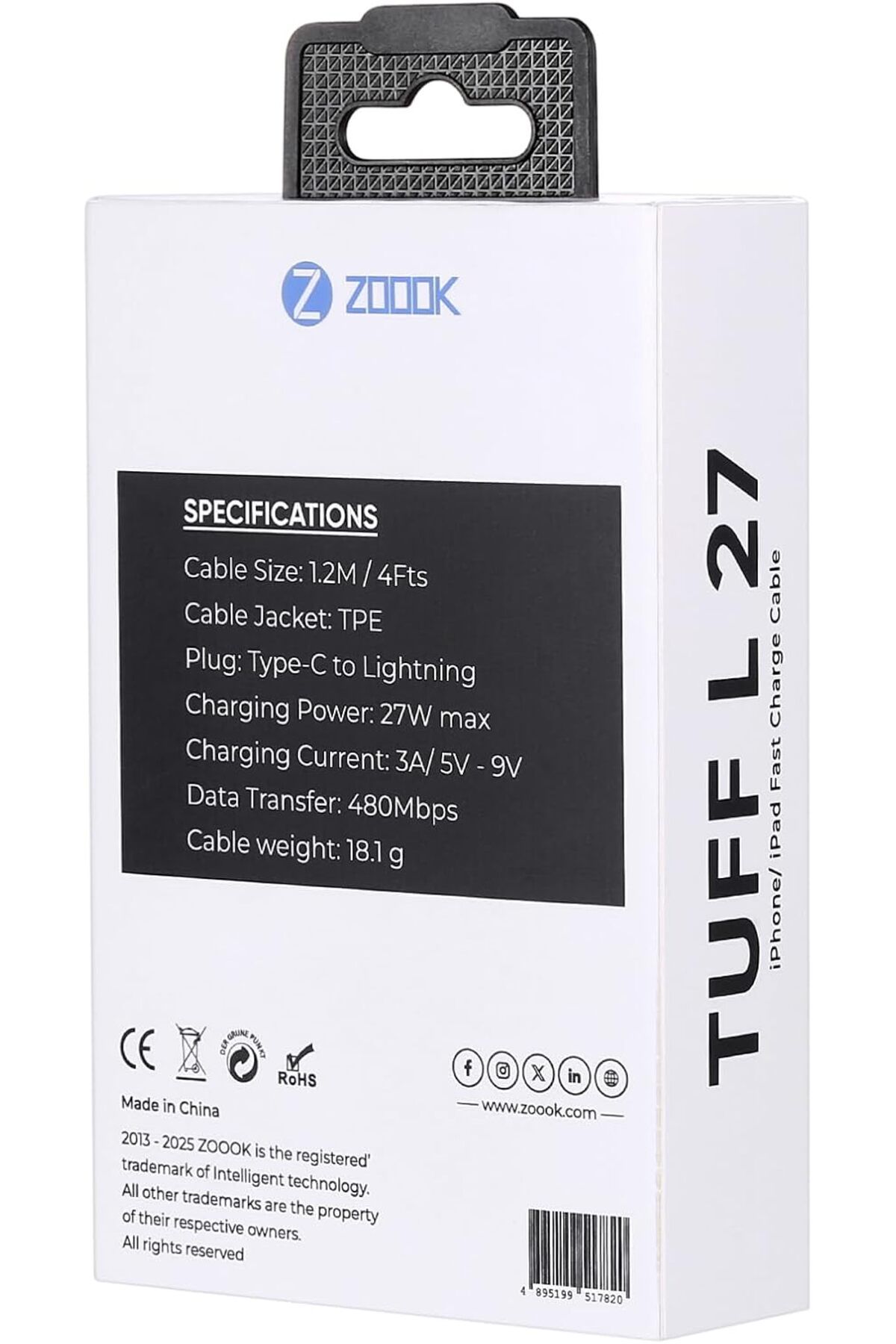 Zoook-USB C to Lightning Cable 65W (Fast Charging Cable for iPhone 13 Models and Previous Versions) 7