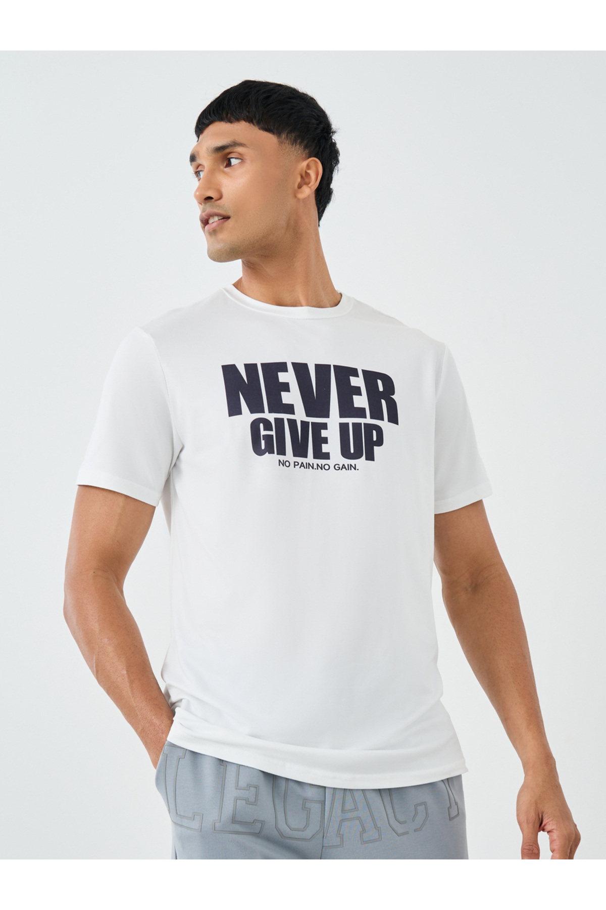 Styli Slogan Print Round Neck Short Sleeve T-Shirt