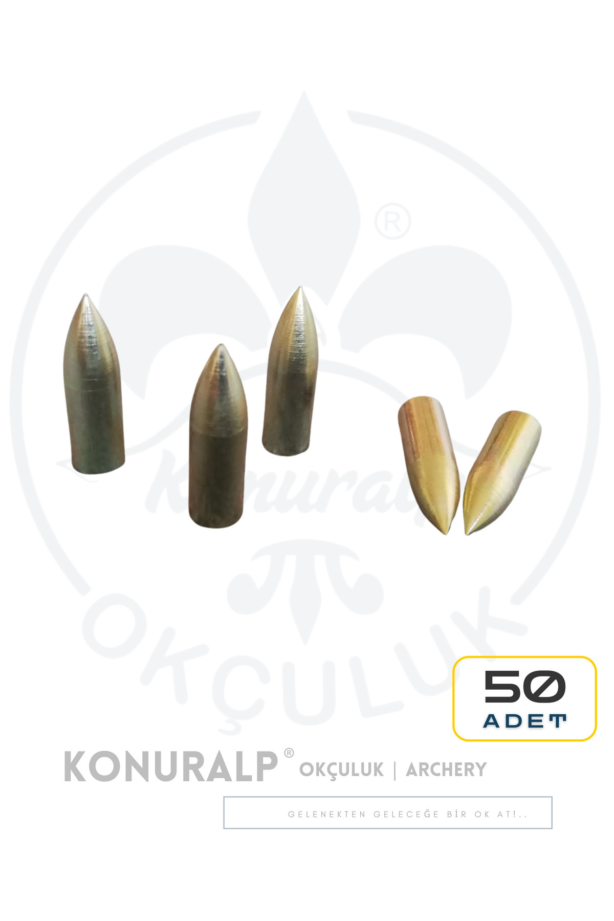 KONURALP OKÇULUK-Traditional Arrowhead - Pointed Type - 50 Pieces - 1